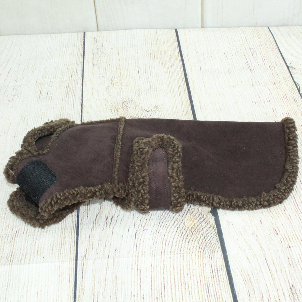 LL Bean Pet Brown Polyester Faux Fur Insulated Dog - Picture 4 of 9